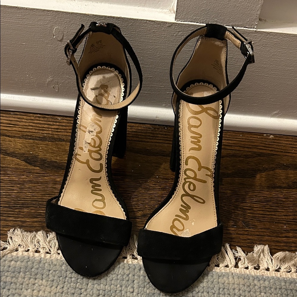 Sam Edelman Black Ankle Strap Heels